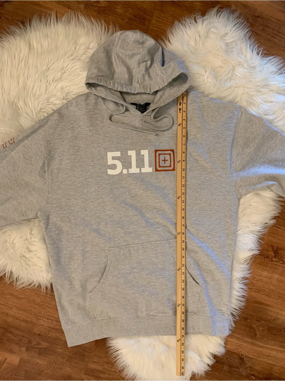 5.11 Tactical Men’s 2XL Scope Hoodie Light Grey Graphic Kangaroo Pocket - Picture 10 of 14